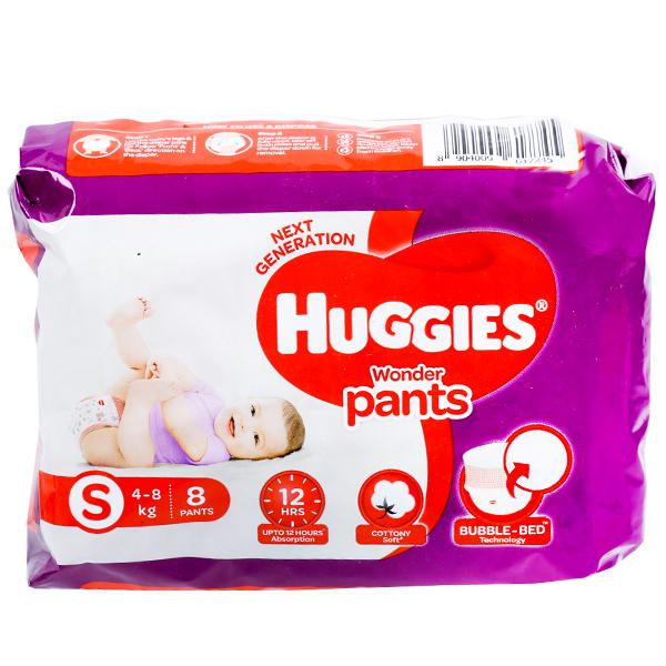 HUGGIES WONDER PANTS SMALL 4-8kg 8 PANTS